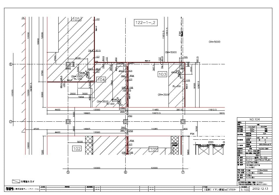1F 飲食店街区画 イタリアンカフェJr. 横 104区画の図面・フロアマップ1